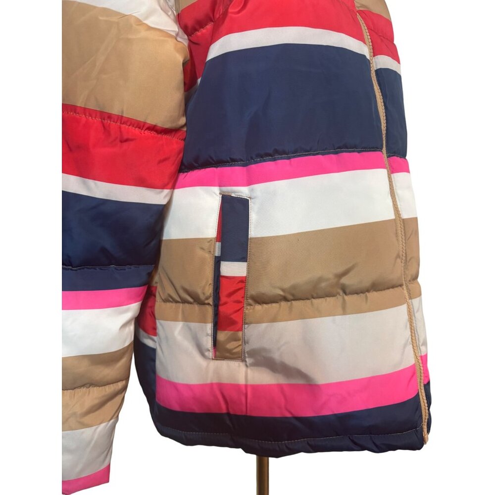 2/$30 NWT St. John's Bay Medium Striped Puffer Jacket Multicolor - Picture 13 of 15